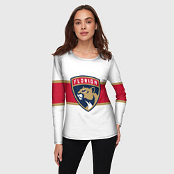 Лонгслив женский Florida panthers - uniform - hockey, цвет: 3D-принт — фото 2