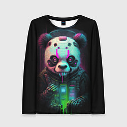 Лонгслив женский Панда киберпанк, цвет: 3D-принт