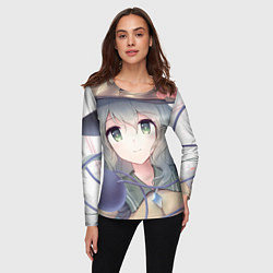 Лонгслив женский Touhou Project Улыбающаяся Койши Комейдзи, цвет: 3D-принт — фото 2