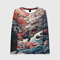 Лонгслив женский Морской дракон Irezumi, цвет: 3D-принт