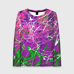Лонгслив женский Имитация камня - абстракция, цвет: 3D-принт