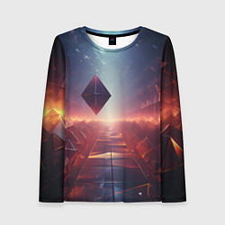 Лонгслив женский 3D Ромб, цвет: 3D-принт