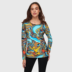 Лонгслив женский Абстрактная диффузия, цвет: 3D-принт — фото 2