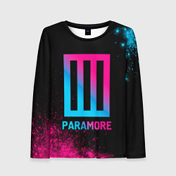 Лонгслив женский Paramore - neon gradient, цвет: 3D-принт