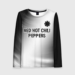 Лонгслив женский Red Hot Chili Peppers glitch на светлом фоне посер, цвет: 3D-принт