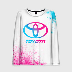 Лонгслив женский Toyota neon gradient style, цвет: 3D-принт