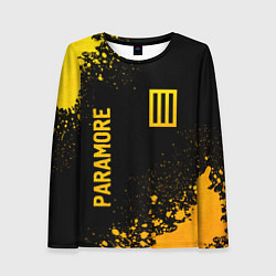 Лонгслив женский Paramore - gold gradient вертикально, цвет: 3D-принт