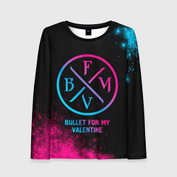 Женский лонгслив Bullet For My Valentine - neon gradient
