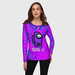 Лонгслив женский Among us storm neon, цвет: 3D-принт — фото 2