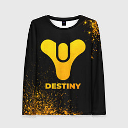 Лонгслив женский Destiny - gold gradient, цвет: 3D-принт