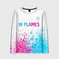 Лонгслив женский In Flames neon gradient style посередине, цвет: 3D-принт