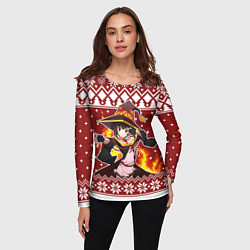 Лонгслив женский Мегумин свитер новогодний, цвет: 3D-принт — фото 2