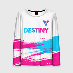 Лонгслив женский Destiny neon gradient style посередине, цвет: 3D-принт