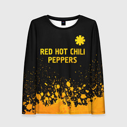 Лонгслив женский Red Hot Chili Peppers - gold gradient посередине, цвет: 3D-принт