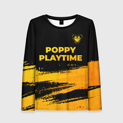 Лонгслив женский Poppy Playtime - gold gradient посередине, цвет: 3D-принт