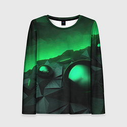 Женский лонгслив Асимметрия растительного узора