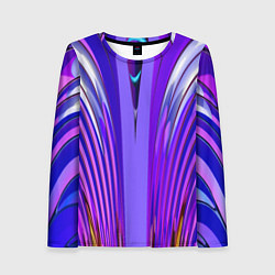 Женский лонгслив Фиолетовые линии и полосы