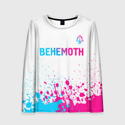 Лонгслив женский Behemoth neon gradient style посередине, цвет: 3D-принт