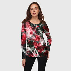 Лонгслив женский Серые узоры дым, цвет: 3D-принт — фото 2