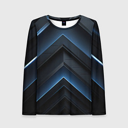 Женский лонгслив Синий мир абстракции