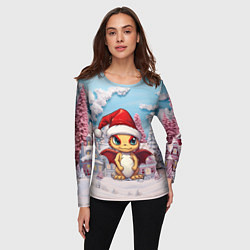 Лонгслив женский Новый год 2024 символ года дракон, цвет: 3D-принт — фото 2