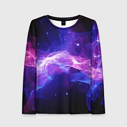 Женский лонгслив Фиолетовый туман в движении