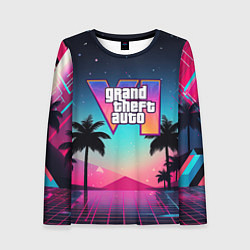 Лонгслив женский GTA 6 summer abstract, цвет: 3D-принт