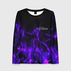 Лонгслив женский Dantes Inferno flame neon, цвет: 3D-принт
