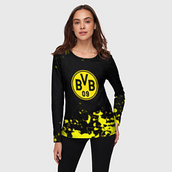 Лонгслив женский Borussia краски жёлтые, цвет: 3D-принт — фото 2