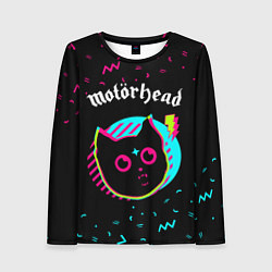Лонгслив женский Motorhead - rock star cat, цвет: 3D-принт