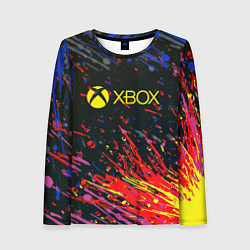 Лонгслив женский Xbox краски текстура, цвет: 3D-принт