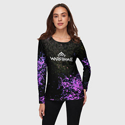 Лонгслив женский Warframe брызги неоновых красок, цвет: 3D-принт — фото 2