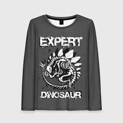 Лонгслив женский Dinosaur expert, цвет: 3D-принт