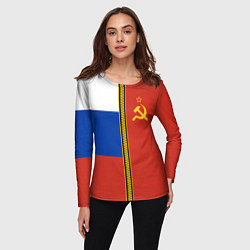 Лонгслив женский Россия и СССР, цвет: 3D-принт — фото 2