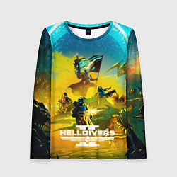 Лонгслив женский Битва helldivers 2, цвет: 3D-принт