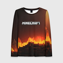 Лонгслив женский Minecraft огненная стена, цвет: 3D-принт