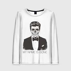 Лонгслив женский My name is Bone, цвет: 3D-принт