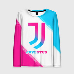 Лонгслив женский Juventus neon gradient style, цвет: 3D-принт