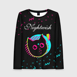 Лонгслив женский Nightwish - rock star cat, цвет: 3D-принт