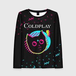 Лонгслив женский Coldplay - rock star cat, цвет: 3D-принт