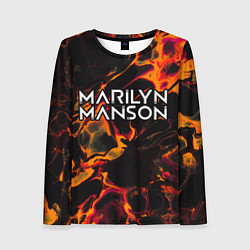 Лонгслив женский Marilyn Manson red lava, цвет: 3D-принт