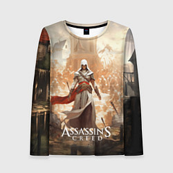 Лонгслив женский Assassins creed старинный город, цвет: 3D-принт
