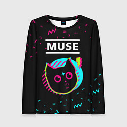 Лонгслив женский Muse - rock star cat, цвет: 3D-принт