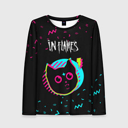 Лонгслив женский In Flames - rock star cat, цвет: 3D-принт