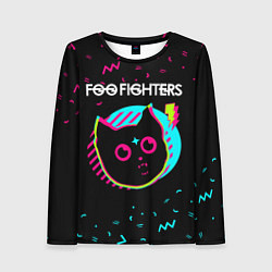 Лонгслив женский Foo Fighters - rock star cat, цвет: 3D-принт