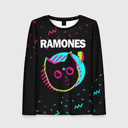 Лонгслив женский Ramones - rock star cat, цвет: 3D-принт