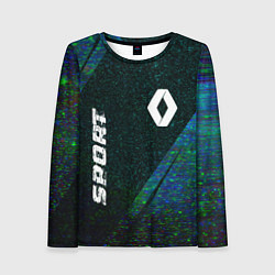 Женский лонгслив Renault sport glitch blue