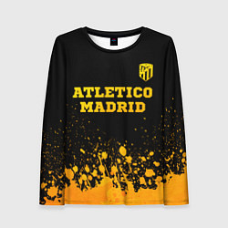 Лонгслив женский Atletico Madrid - gold gradient посередине, цвет: 3D-принт