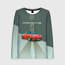 Лонгслив женский Porsche спортивный немецкий автомобиль, цвет: 3D-принт