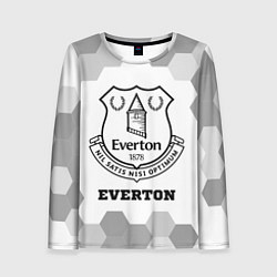 Лонгслив женский Everton sport на светлом фоне, цвет: 3D-принт